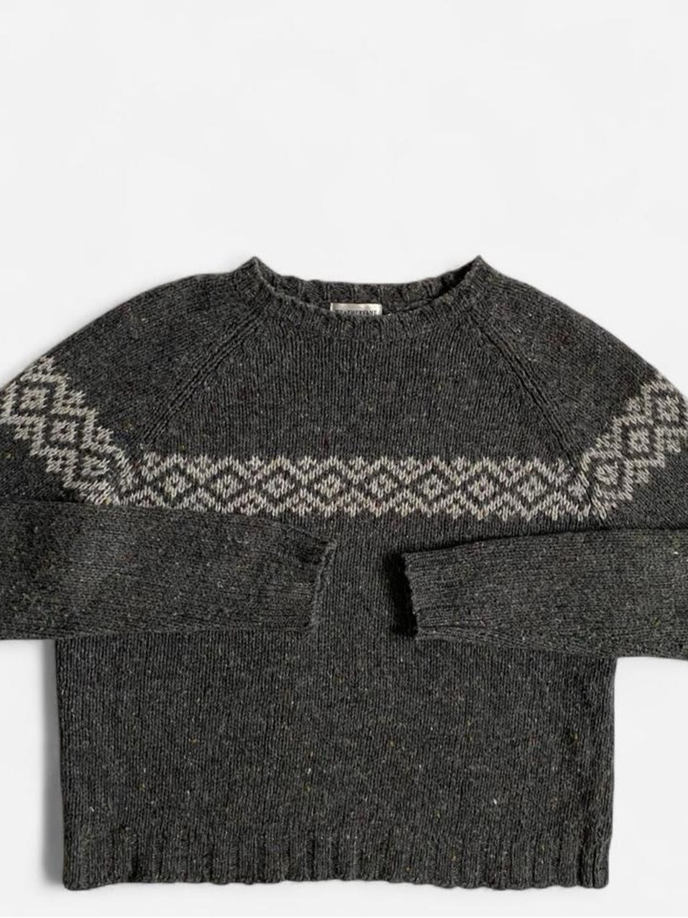 Vintage gray speckled patterned sweater